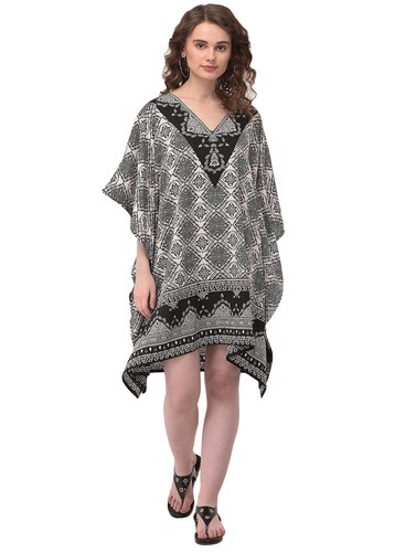 Women Plus Size Loose Kaftan Tunic Dress Hippy Kimono Sleeve Caftan Tunic Tops - Picture 322 of 809