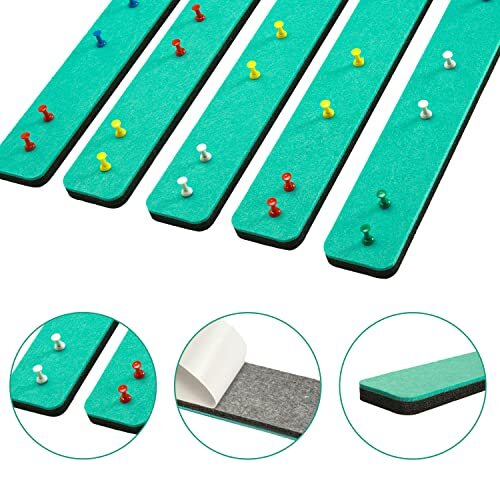 Tablero de anuncios tablero de corcho tablas de corcho para paredes tablero de corcho para oficina pin verde - Imagen 4 de 7
