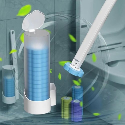 Disposable Toilet Brush Set Toilet Bowl Cleaning System Cleaners with Refil GX - Picture 7 of 19