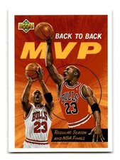 Michael Jordan 1991-92 Upper Deck Back to Back MVP #107 HOF Bulls NM-MINT