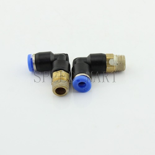 10pcs 1/8 BSPT Male Thread 90 Degree Elbow Pipe Quick Fittings 4mm PL4-01 - Picture 2 of 3