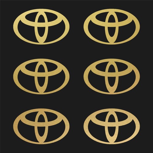 Small Toyota logo 6 Small Vinyl Decals Car 2" 3" Toyota symbol Stickers - Picture 7 of 10
