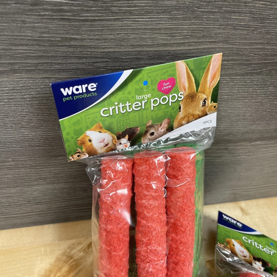 2 Pack Ware Large Rice Critter Pops Small Animal Chew Treats — 第 2/3 张图片