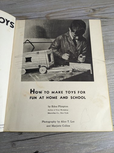How To Make Toys For Fun At Home & School Edna Plimpton 1939 Macmillan Hardcover - Foto 11 di 14