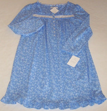 NWT Eileen West BLUE HEAVEN Ditsy Floral 37" Nightgown M SOFT 100 COTTON KNIT