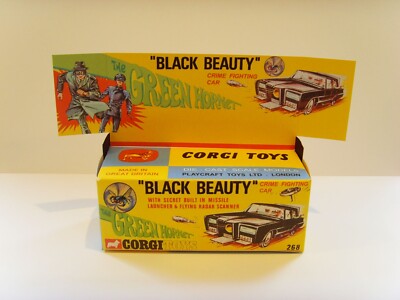 CORGI No.268 - GREEN HORNET - BLACK BEAUTY- Custom box and CORGI No.268 - GREEN HORNET - BLACK BEAUTY- Custom box and