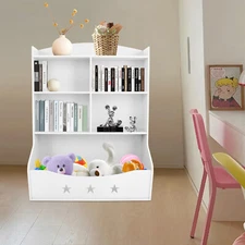 3-Tier Bookcase Display Storage Book Shelf PVC Organizer For Children Kid Home
