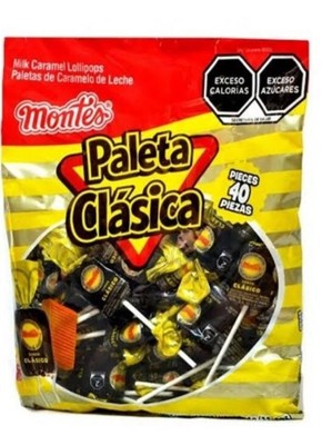 Montes Paleta Clasica Milk Caramel Pops – 40 Individually Wrapped Lollipops, 11oz Bag, Made In Mexico-1274900
