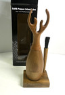 Wooden Salt/ Pepper Grinder Mill Stag Antler Top 100% Acacia Wood Auyeetek 8”H
