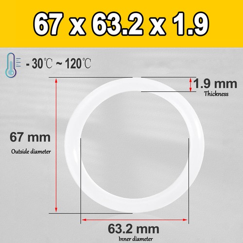 Metrischer O-Ring Außendurchmesser 5 mm - 160 mm Silikon Dichtring Größenauswahl (Stärke 1,9 mm) - Bild 91 von 119