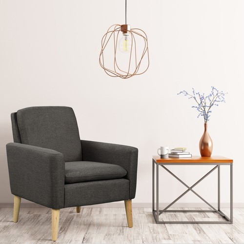 Modern Armchair Accent Fabric Single Sofa Soft Upholstered Furniture Living Room - Picture 2 of 77