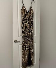 Windsor Gold Sequin Dress Sz Small 