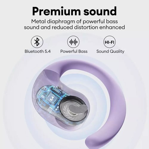 Słuchawki bezprzewodowe z zaczepem na ucho Bluetooth 5.4 do iPhone'a Android Stereo TWS Słuchawki douszne - Zdjęcie 5 z 25