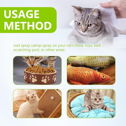 Herbal Cat Joy Silvervine Spray,Pet Catnip Spray For Indoor Cat Calming W3E9 - Picture 11 of 12
