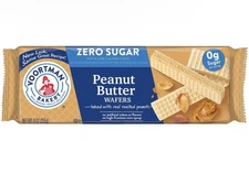 ⚫️ New Voortman Bakery ZERO SUGAR Mini Cookies Wafers Creme PEANUT BUTTER 10.6oz