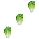 3pcs Decorative Artificial Lettuce Model Decor Lettuce Shape Photography Prop