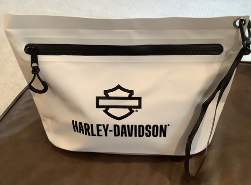 Harley Davidson Vinyl 10.5x 8.5”Storage Bag w/zipper And Wristlet Strap(73ia) - Picture 6 of 7