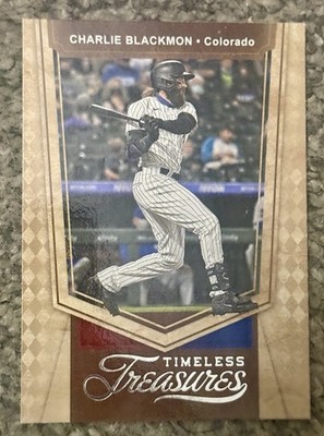 2021 Panini Chronicles - Timeless Treasures Charlie Blackmon #6 Colorado Rockies