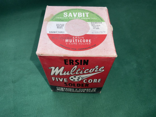 Made In England 0.71 mm SAVBIT Ersin Multicore Alloy 5 Core Solder 2.5Kg Net