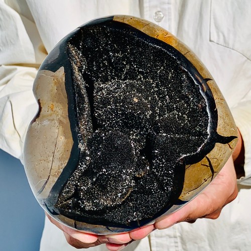 4.53LB Natural Turtle Back Stone Dragon Crystal Cave Crack Gem Healing - Picture 3 of 8