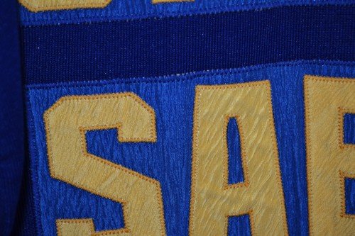 Camiseta deportiva vintage de hockey Buffalo Sabres Doug Laurie de Sammy Sabre de los años 70 Canadá - Imagen 10 de 12