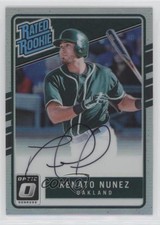 2017 Donruss Optic Rated Rookies Signatures Holo Prizm Renato Nunez Auto 2u3