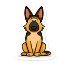 German Shepherd Sticker Cute Dog Vinyl Decal GSD Lover Gift | Laptop Car Bottle