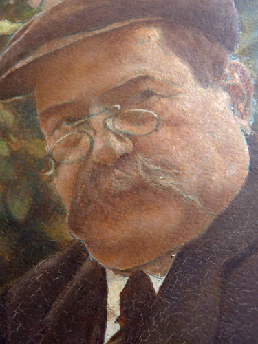 Gemälde Léon Garraud Porträt Mann Kappe Heckscheibe Leselampe Tagebuch - Picture 17 of 17