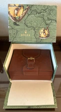 Vintage Rolex Day-Date Watch Box Case 71.00.02 Brown Wood w/ Outer Box *READ*