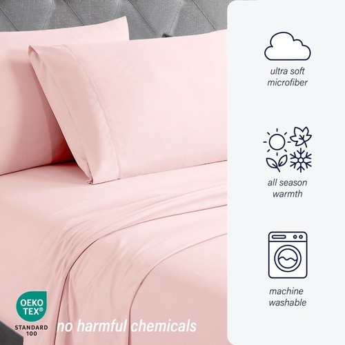 Swift Home Double Brushed Ultra Soft Microfiber Sheets - Picture 4 of 80