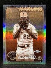 Sandy Alcantara 2024 Topps Chrome #138 Sepia Refractor - Marlins