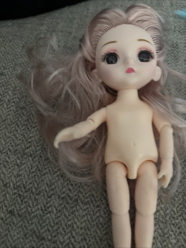 BJD Big Eyes Puppe Anime Style blonde Haare Kugelgelenk 6,5 Zoll Puppe - Bild 5 von 9