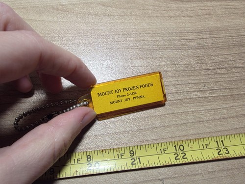Vintage Mount Joy PA Frozen Foods Advertising Keychain - Picture 2 of 3