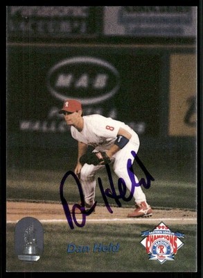 1995 Reading Phillies DAN HELD Signed Card autograph AUTO PHILLIES