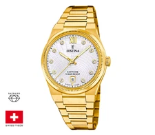 Festina SWISS MADE Rivé Gold Steel Sapphire F20058/1 Women's Watch