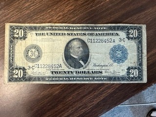 series 1914 $20 federal reserve note