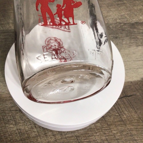 Vintage DAIRYLEA Glass Milk Bottle One Quart Two Color Red / Black - Picture 14 of 16