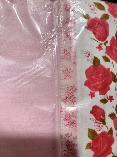 Vintage Cannon Monticello Full Complete Floral Sheet Set Pink No Iron Muslin NEW - Picture 8 of 10