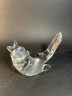 Mid-Century Modern Steuben Signed Crystal Songbird Figurine - Chipped Beak