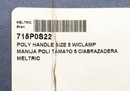 New Meltric 715P0S22 Poly Handle w/ Clamp Size 5 Blue - Picture 2 of 8