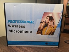 AOKEO MICROFONO WIRELESS Sistema Microfono Wireless in Metallo Set di 2 Nuovo