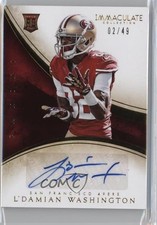 2014 Panini Immaculate Rookie Auto /49 L'Damian Washington #199 Rookie Auto RC