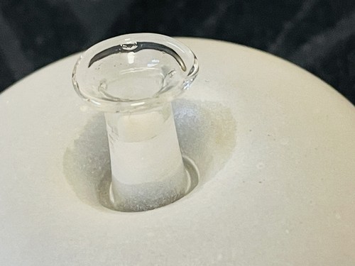 Makelloser Murano Stil mundgeblasen Milchglas Kunstglas Parfüm Flakon P - Bild 8 von 9