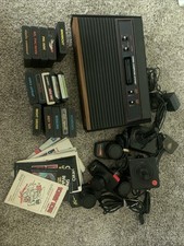 Atari 2600 Launch Edition Woodgrain Console, Remotes, 15 Games