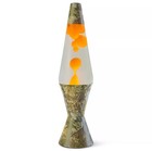 17" Clear Liquid Orange Wax Lava Lamp, 32 oz. Camouflage Base & Cap Motion Light
