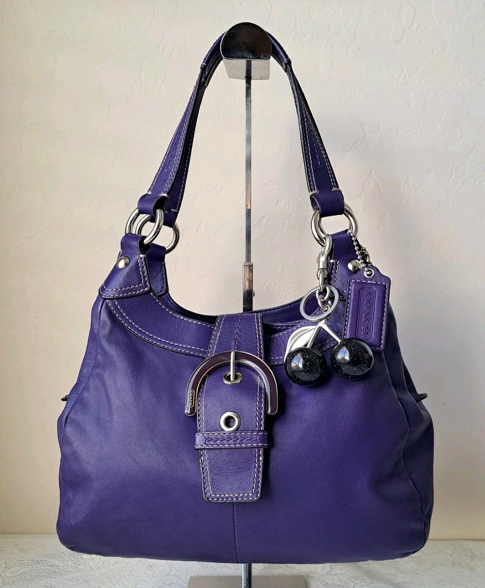 Coach Y2k Lynn Soho Hobo Shoulder Bag Purple Leather w