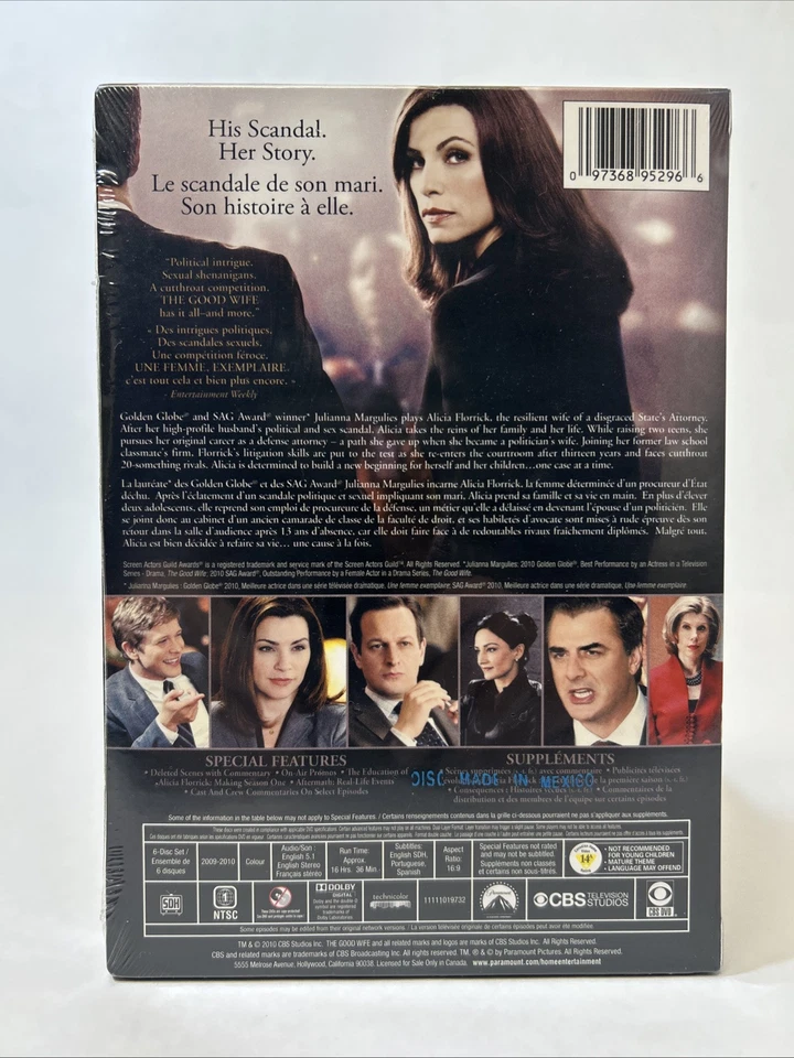 The Good Wife Primera Temporada 1 (DVD Región 1) Inglés/Francés *¡NUEVO SELLADO! Foto 2 de 4