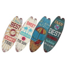  4 Pcs Déco Sur Le Thème De L'océan Décoration Murale Planche Surf