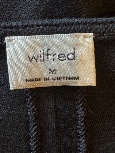 Wilfred Aritzia Dress Women Medium Black Cotton Nissa Cinch Front Mini Gothic - Picture 8 of 10