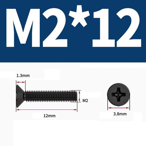 Stainless Steel A2 Black Phillips Machine Screws Countersunk Flat Head Bolts - Picture 28 of 164
